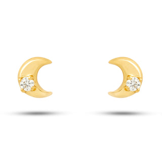 Boucles d'Oreilles Lune de Diamant